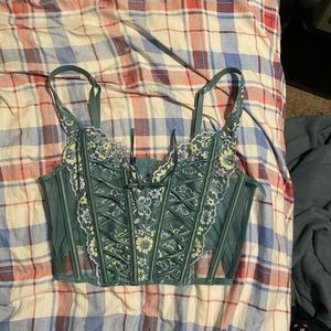 Floral detail bustier top Victoria secret